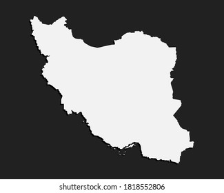 Vector Iran country border outline map isolated on background. East country template for pattern, report, infographic, banner. Asia nation business silhouette sign concept.