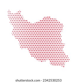 Vector Iran Dotted Map Illustration, kann für Geschäftsdesigns, Präsentationen oder alle geeigneten Designs verwendet werden.