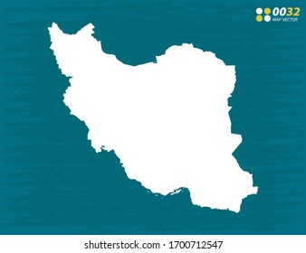 Vector of Iran map on dark background.
