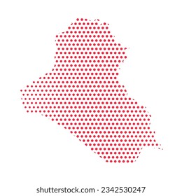 Vector Iraq Dotted Map Illustration, can be used for business designs, presentation designs or any suitable designs.