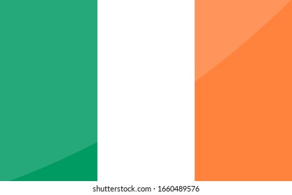 Vector of Ireland flag. Celebrating St. Patrick's Day.