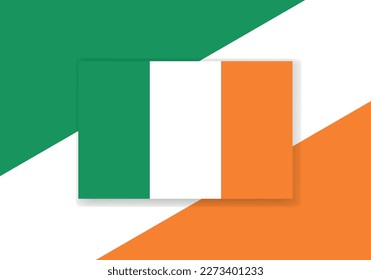 Bandera de Irlanda vectorial. Diseño de la bandera del país. Indicador de vector plano.