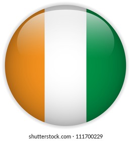 Vector - Ireland Flag Glossy Button