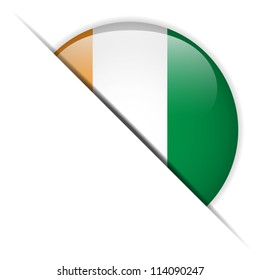 Vector - Ireland Flag Glossy Button