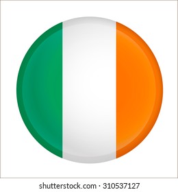 Vector - Ireland Flag Glossy Button