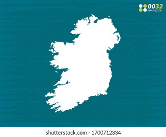 Vector of Ireland map on dark background.