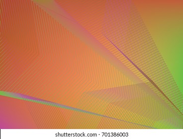 Vector iridescent abstract background or A4 minimal cover. Pearlescent bright wallpaper. Smooth gradient color overlay. Simple clean horizontal asymmetric halftone blend design. Dynamic, shiny banner.