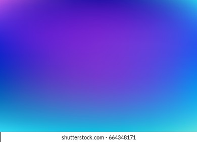 Vector iridescent abstract background in bright blue and turquoise. Pearlescent wallpaper. Fluorescent colors Smooth gradient color overlay. Applicable for websites, flyers, posters, covers or banners