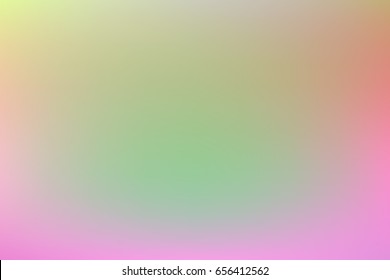 Vector iridescent abstract background in soft pink, orange, yellow, and green. Pearlescent bright wallpaper. Smooth gradient color overlay. Applicable for websites, flyers, posters, covers or banners.