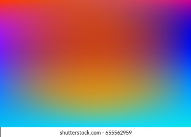 Vector iridescent abstract bright blue, pink, yellow, and orange background. Pearlescent bright wallpaper. Smooth gradient color overlay, exotic safari sunrise. Backdrop for posters, covers, banners