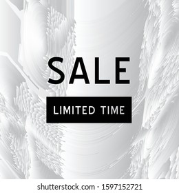 Vector Iridescent holographic fluid texture in vibrant gradient colors.Sale banner template for social media.Marbled ink Trippy image.Synthwave/retrowave/vaporwave neon aesthetics.Grey,black,white