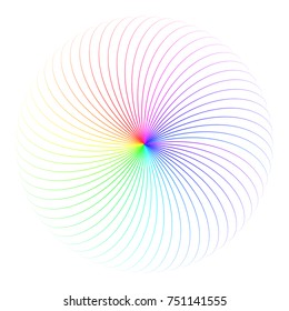 Vector Iridescent Phyllotaxis Vortex Round Shape - Generative Art  
