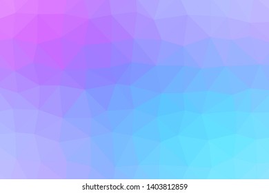 Vector iridescent pink and blue poligonal background. Modern texture. 