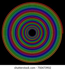 Vector Iridescent Round Spiral Graphic Element