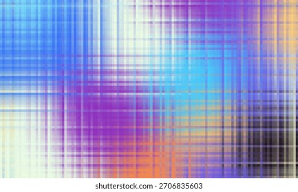 Vector iridescent silver holographic chrome foil vaporwave background texture vector pattern. Trendy pearlescent pastel rainbow prism effect. Corrugated ribbed privacy glass refraction