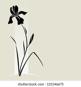 Vector iris flower.