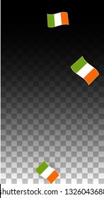 Vector Irish National Background. Saint Patrick Day Poster for Pub Party. 17 March Symbol Illustration.  Flag of Ireland. Eire Banner about Tourism. Eire Island. Celtic Flag. Tourist Dublin Post Card.