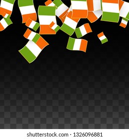 Vector Irish National Background. Saint Patrick Day Poster for Pub Party. 17 March Symbol Illustration 