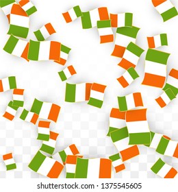 Vector Irish National Background. Saint Patrick Day Poster for Pub Party. 17 March Symbol Illustration. 