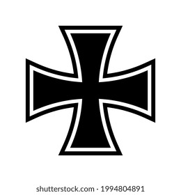 Vector Iron Cross on White Background