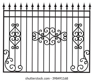  Vector iron fence