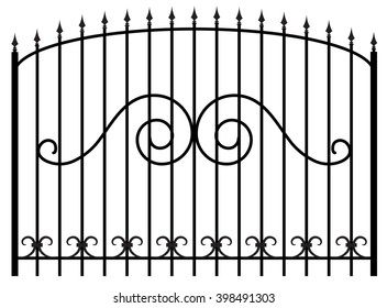 Vector iron fence