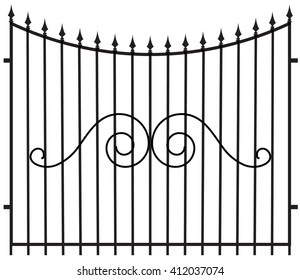  Vector iron fence