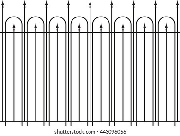  Vector iron fence