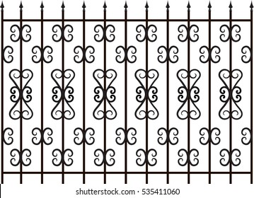  Vector iron fence