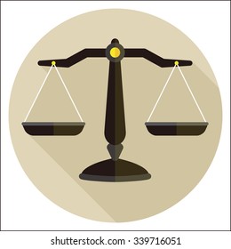 balanza gris de hierro vectorial, sombra larga, calidad