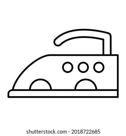 Vector Iron Outline Icon Design
