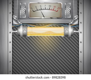 vector iron template with radioactive chemicals