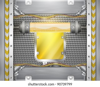 vector iron template with radioactive chemicals