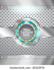 vector iron template with shiny circle
