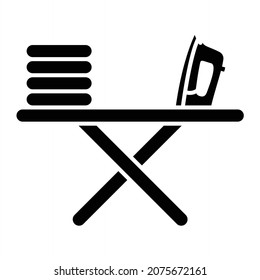 Diseño de icono de glifo de tablero de planchado vectorial
