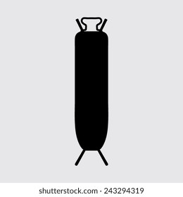 Vector ironing board on a grey background