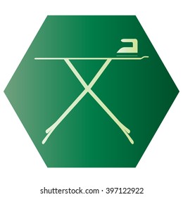 Vector ironing board with Steam iron icon