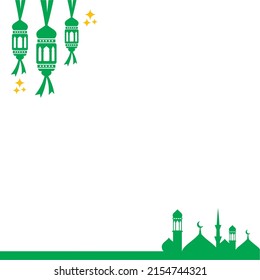 islam vectorial con decoración, mezquita linterna. adecuado para el diseño de Eid al-Adha, Eid Mubarak, Eid Al-Fitr, Ramadán y las celebraciones islámicas. diseño vectorial de cuadro islámico