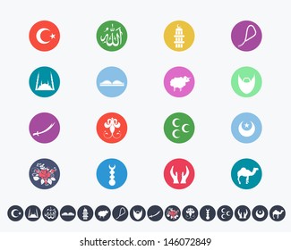 Vector Islam Icon Sets