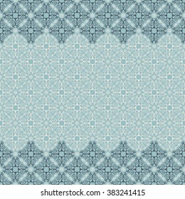 Vector islam pattern border. Seamless pattern arabic ornament. Vintage oriental elements design in Victorian style. Ornamental lace luxury background. Ornate floral decor wallpaper. Seamless texture