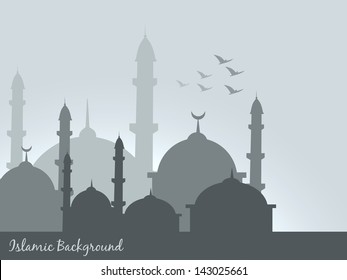 ilustración de diseño de fondo islámico vectorial