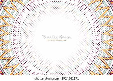 Fondo vectorial islámico con mandala