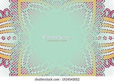 Fondo vectorial islámico con mandala