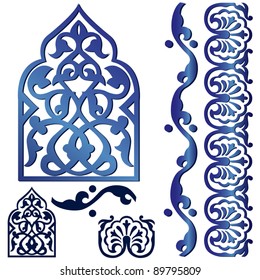 Vector of Islamic design element on white