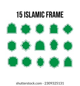 vector islamic frame set simple design