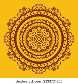 Vector Islamic mandala design template 