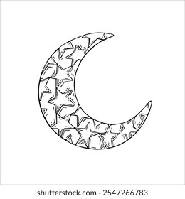 Vector Islamic minaret. Graphic illustration mosque, tower isolated on white background. Muslim hand drawn line sketch, holiday Ramadan Kareem or Eid Al Adha 2025. For designers, prints, postcards