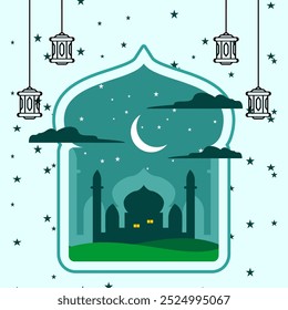Vektorislamik-Radaman-Kareem-Illustration