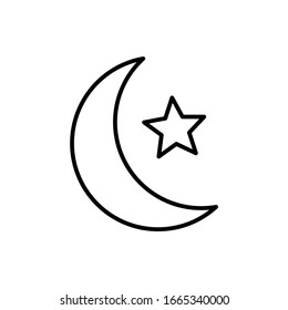 Vector islamic symbol or sign of mouslem flat icon for website and mobile apps