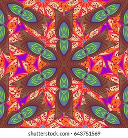 Vector islamic template for restaurant menu, flyer, greeting card, brochure, book cover and any other decorations. Decorated card with mandala in colored colors on blue background.